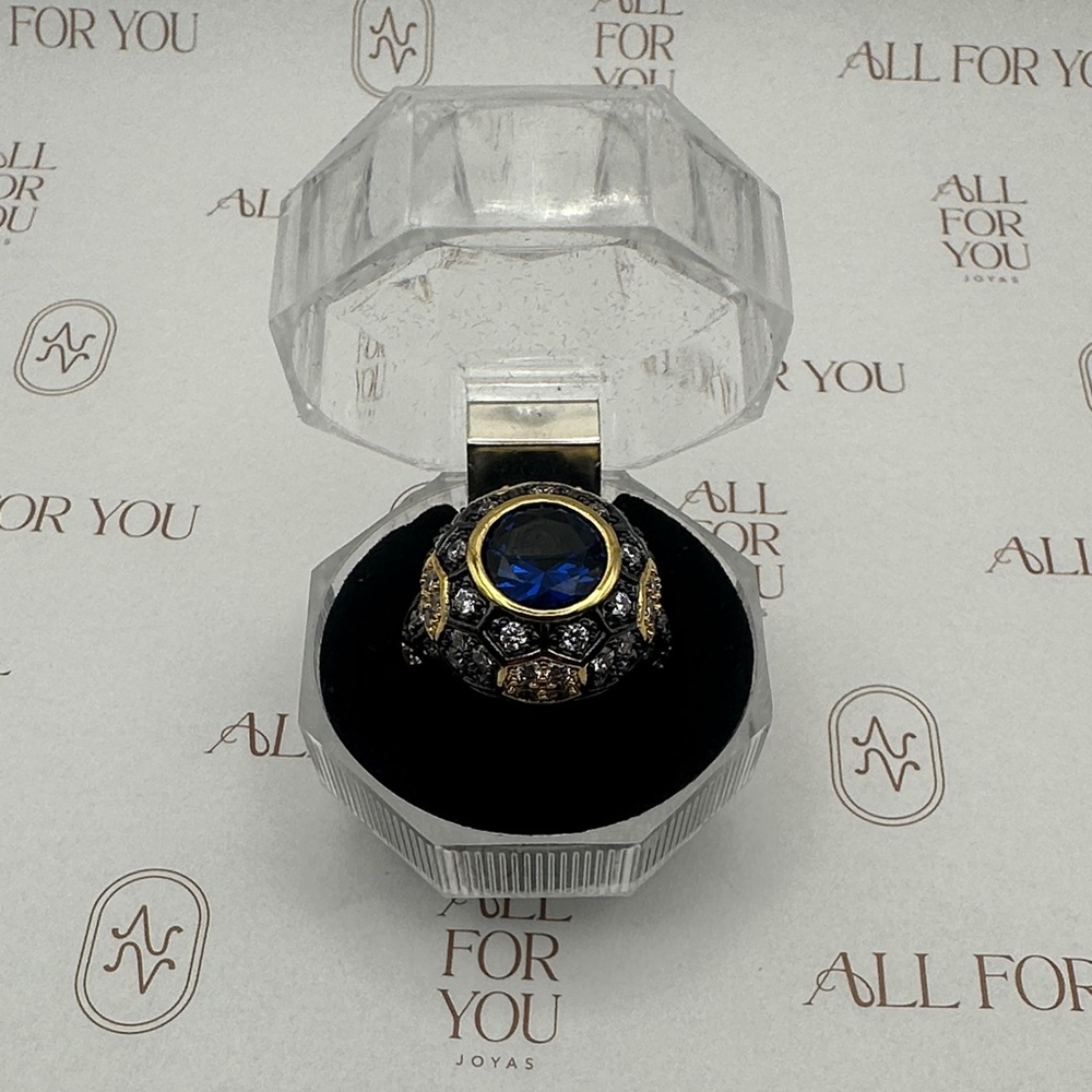 Blue Statement Ring for Men